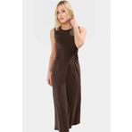 PayBuy Şık Midi Boy Örme Elbise Bisiklet Yaka Yazlık Rahat Günlük Stil Modern Trend Tasarım