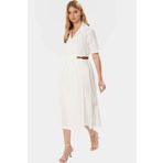 PayBuy Yazlık Midi Poplin Elbise Kemerli A Kesim Günlük Şık Görünüm Mükemmel Uyum Modern Stil