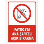Paydosta Ana Şalteri Açık Bırakma Levhası Elk 034 - Sticker - 15x 21 cm