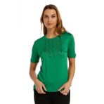 Payet Detaylı Merserize Süper Lüks Örme Kumaş T-Shirt