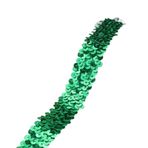 Payet Süs, Çok renkli parlak pullar Trim 2 metre Elastik Streç Şerit Dikiş Elbise Kafa Bandı(Green)