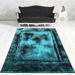 Payidar Halı Elit HE634 Antrasit - Yeşil 80 x 300 cm. Modern Dokuma Halı