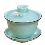 PAYNAN Çin Seladon Balık Gaiwan Çay Seti Çay Bardağı Tureen Çay Porselen Çay Fincanı Yaratıcı Kase