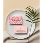 Paytak Moda Kalp Desenli Pembe Not Tutacağı 100'lü Paket 5.5x8.5 cm Masaüstü Dekoratif Aksesuar