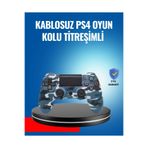 PAZAR DÜNYASI Bluetooth Kablosuz Ps4 Gamepad Çift Motorlu Siyah Controller