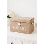 Pazar Kapısı Keçe Çok Amaçlı Kapaklı Düzenleyici Kutu 35 x 24 x 24 Cm (Mini, Bej)