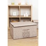 Pazar Kapısı Keçe Kapaklı Çok Amaçlı Mega Plus Kutu 57x41x31 Cm Bej