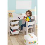pazarauygun Çocuk Oyun Aktivite Masası 90x44 Cm 3 Sepetli Çocuk Çalışma Masası Sandalye (2-8 yaş arası)