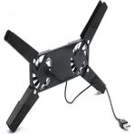 Pazarcan 2 Fanlı Soğutucu Portatif Katlanabilir Laptop Soğutucu Fan Usbli Stand Bilgisayar Fanı - Siyah