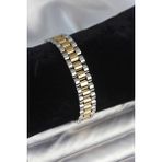 Pazarcan 316L Çelik Gold ve Gümüş Renk 12 mm Kalınlık Erkek Bileklik - Seçenek