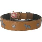 Pazarcan Deri Köpek Figürlü Köpek Boyun Tasması 56-64 cm Xl Kamel - Miktar