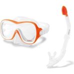 Pazarcan IG55647 Şnorkel Set (Maske Şnorkel) - Turuncu - Beyaz