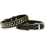 Pazarcan Konforlu Deri Kristal Taşlı Köpek Boyun Tasması 2 x 28-34 cm Siyah - Miktar