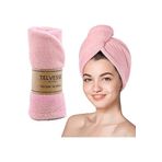 Pazarcan Mikrofiber Saç Havlusu Plaj Deniz Havuz Bonesi Banyo Saç Kurutma Baş Havlusu Pembe