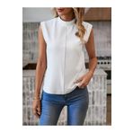 pazarella Kadın Kısa Reglan Kollu Yarı Balıkçı Yaka Ithal Krep Bluz