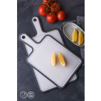 Pazarika 2 li Kaydırmaz Kesme Tahtası Kulplu Kesim Panosu 1x(30x21 cm 24,5x19,5 cm)