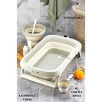 Pazarika 3’lü Bebek Banyo Seti – Termometreli Küvet + Kova + Maşrapa