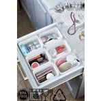 Pazarika 6'lı Modüler Takı Makyaj Organizer - Banyo Çekmece İçi Düzenleyici Buzdolabı Organizeri Beyaz