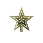 Pazariz 1 Adet Gold (Altın) Renginde Yıldız Yılbaşı Ağacı Tepesi Süsü