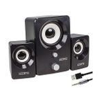 Pazariz 2+1 USB Ses Sistemi Speaker 6W Rms Hoparlör Bilgisayar Laptop Cep Telefonu - Siyah