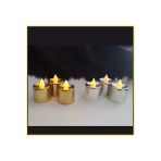 Pazariz 3 Gold 3 Silver Dumansız Pilli Led Mum