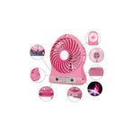 Pazariz 3 Kademeli Şarjlı Masa Üstü Usb Mini Taşınabilir Vantilatör Fan Pembe