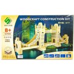 Pazarız 3D Ahşap Puzzle Yapboz Maket Köprü Boyanabilir 107 Parça