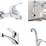 Pazariz 4'lü Batarya Seti Mufak Bataryası - Sabit Lavabo Bataryası - Banyo Bataryası - Duş Seti