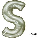 Pazarız 75 cm S Harfi Folyo Gümüş Balon