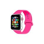 Pazariz Apple Watch Uyumlu Kordon 2 3 4 5 Seri 38 Mm Ve 40 Mm Silikon Kordon Kayış Pembe