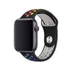 Pazariz Apple Watch Uyumlugökkuşağı Delikli Spor Kordon Kayış Erkek 45m Renkli