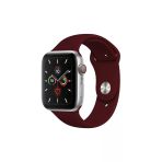 Pazariz Apple Watch Uyumlukordon 2 3 4 5 6 Se 38 Mm Ve 40 Mm Silikon Kordon Kayış - Bordo