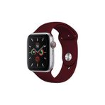 Pazariz Apple Watch Uyumlukordon 2 3 4 5 6 Se 42 Mm Ve 44 Mm Silikon Kordon Kayış - Bordo
