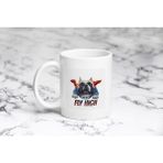 Pazarız Beyaz Pug Superman Kupa Bardak