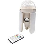 Pazariz Disko Topu Rgb LED Işıklı Renkli Işık Lamba 3 Kanatlı Uzaktan Kumandalı Bluetooth Hoparlör