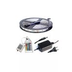 Pazariz Fırsat Ayı 5 Mt Rgb Şerit Led Iç Dış Mekan Slikonlu Set Adaptör Uzaktan Kuma