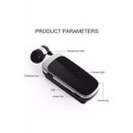 Pazarız Kablolu Bluetooth Kulaklık Makaralı Makaron - Siyah