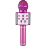 Pazariz Karaoke Mikrofon Dahili Hoparlörlü USB Flash Destekli WS-858 Pembe