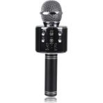 Pazariz Karaoke Mikrofon Dahili Hoparlörlü USB Flash Destekli WS-858 Siyah