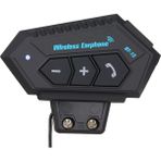 Pazariz Kask Için Stereo Hoparlörler Mikrofonlu Kablosuz Bluetooth Motosiklet Kask Kulaklık - Siyah