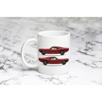 Pazarız Kırmızı Mustang 2 Yandan Kupa Bardağı