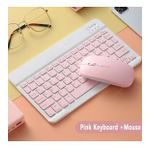 Pazariz Klavye Mouse Seti Klavye Mouse Set Mini Q Kablosuz 2.4G Wirelless Pembe