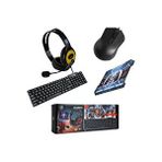 Pazariz Klavye Mouse Seti Mouse Pad Oyuncu Kulaklığı K40 - 4 Lü Oyuncu Bilgisayar Seti Çok Renkli