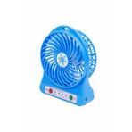 Pazariz Masa Üstü Şarjlı Mini Vantilatör 3 Kademeli Usb Mini Fan Mavi