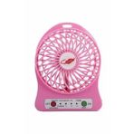 Pazariz Masa Üstü Şarjlı Mini Vantilatör 3 Kademeli Usb Mini Fan Pembe