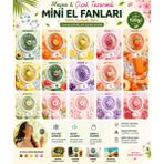 Pazariz Mini Taşınabilir Fan Vantilatör Telefon Tutucu Stand Özellikli Meyve ve Çiçek Tasarımı Küçük Vantilatör Type-C Şarj Edilebilir Soketli 3 Kademe Sessiz Taşınabilir Yelpaze Şarjlı Vantilatör - Kırmızı - Beyaz