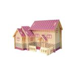 Pazariz Pazarız 3D Ahşap Puzzle Pembe Ev Yap-Boz Maketi