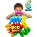 Pazariz Pop Tubes Pop Tube Popit 6 Adet Esnek Tüp Boru Eğitici Oyuncak