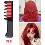 Pazariz Rengarenk Saç Boyama Tebeşiri - Mini Taraklı Konsept Saç Boyama Seti Hair Chalk Kırmızı