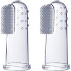 Pazariz Silikon Bebek Parmak Diş Fırçası - Finger Brush 0-3 Yaş - 2'li Paket - Renkli